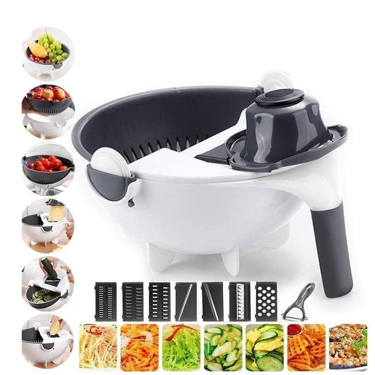 6-in-1 Multifunctional Salad Spinner & Vegetable Slicer – Grater, Shredder, Cutter & Washing Bowl

Short Product Title

6-in-1 Salad Spinner & Vegetable Cutter